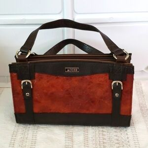 Miche purse, base purse, cover panel, interchangable, rust orange red